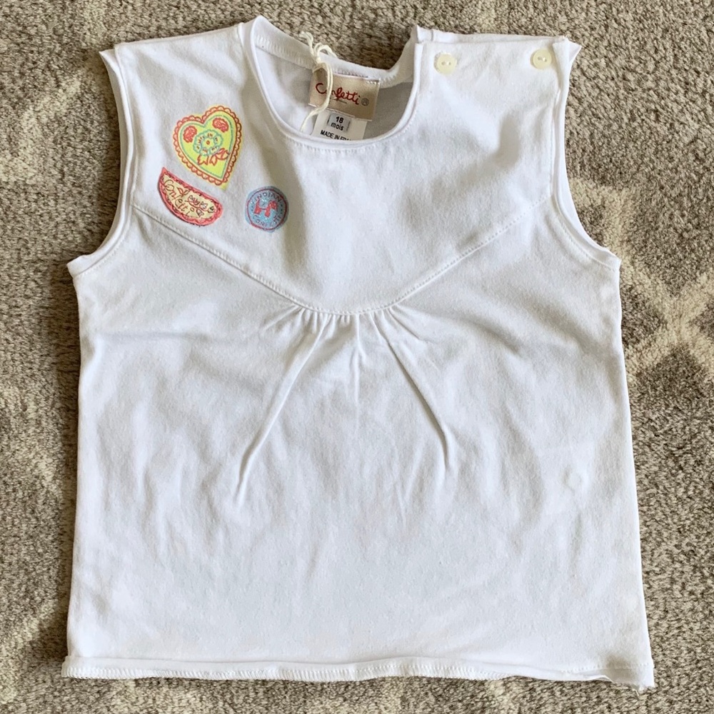 NWT Confetti of France sleeveless top